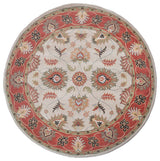 HAND TUFTED WOOL ECO-FRIENDLY AREA RUGS - Beige&Red Color, Oriental Design