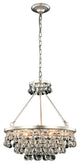 Elegant Lighting Bettina Pendant, Royal Cut Crystals, Silver Leaf