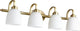 Reyes 4-Light Vanity Fixture, Aged Brass
