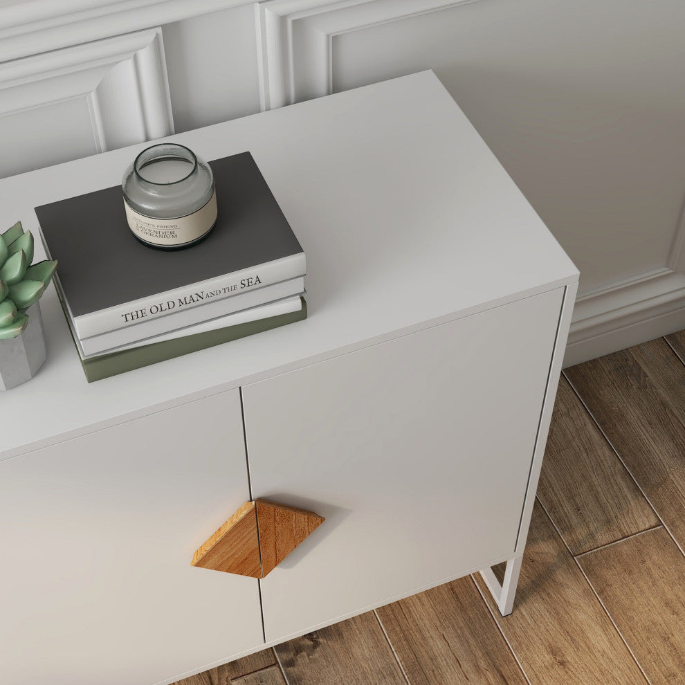 TATEUS Solid wood Sideboard, White