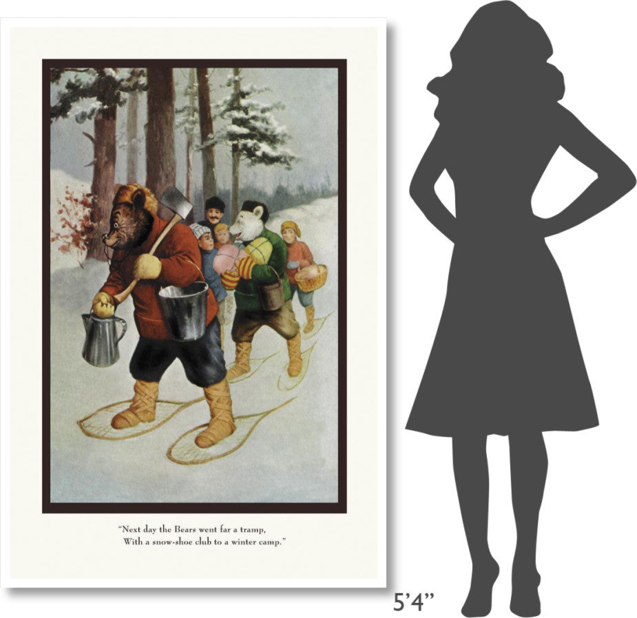 "Teddy Roosevelt's Bears: The Snow-Shoe Club" Print by R.K. Culver, 42"x62"