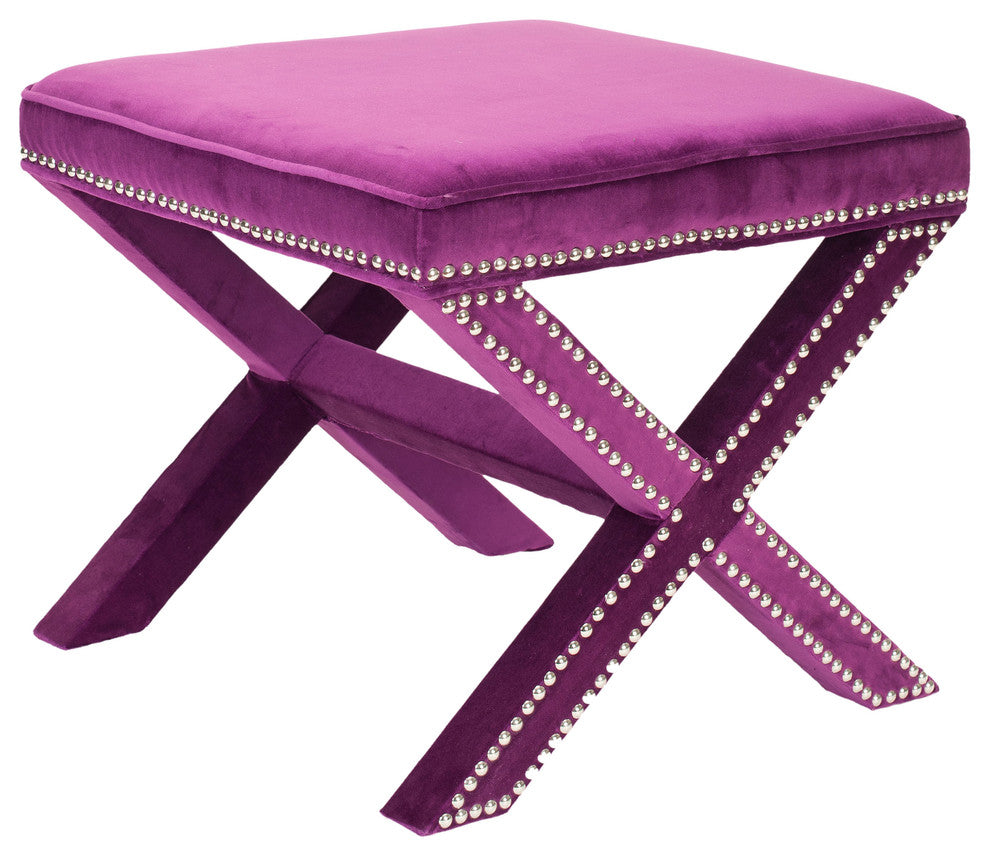 Safavieh Palmer Ottoman, Plum