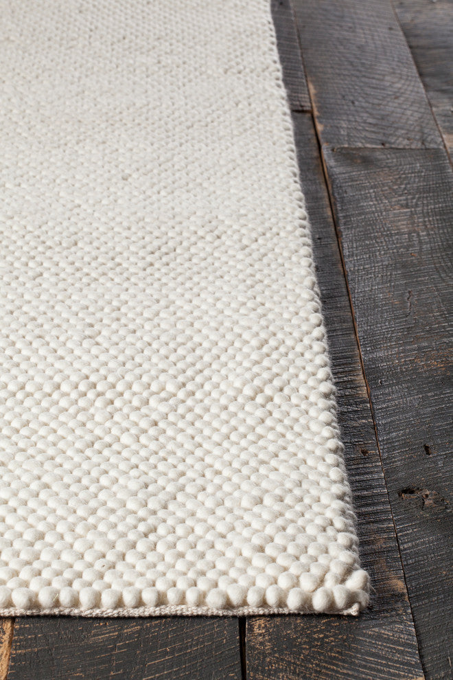 Quina Contemporary Area Rug, White, 7'9"x10'6"