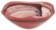 Badash P231 Pair Terra Red Alabaster Glass Squarish Salad Candy Bowl