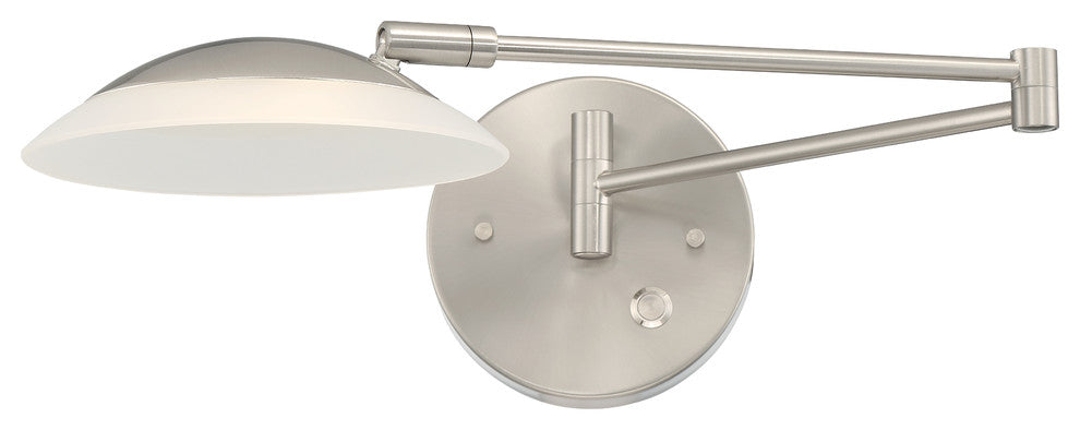 Meran Turbo Swing-Arm Lamp, Satin Nickel