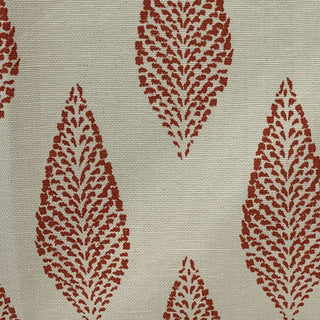 Plutus Red Large Leafs Floral Luxury Throw Pillow, 22"x22"