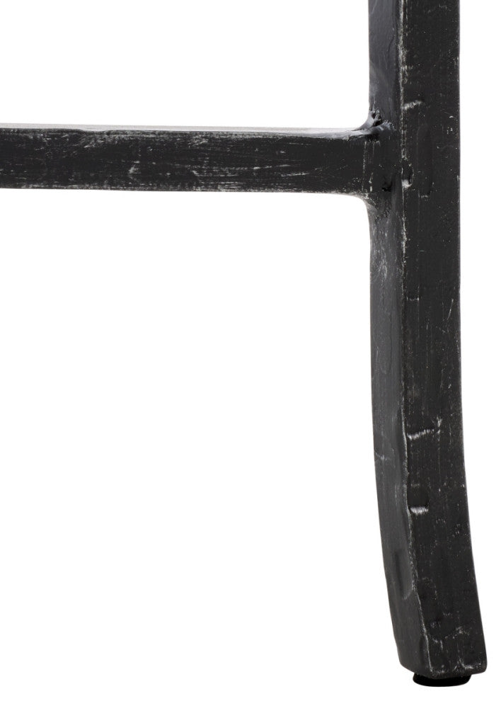 Safavieh Couture Tauri Metal Square Accent Table, Black/Clear