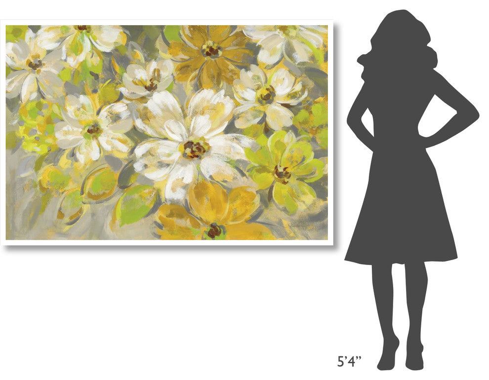 "Scattered Spring Petals" Digital Paper Print by Silvia Vassileva, 62"x42"