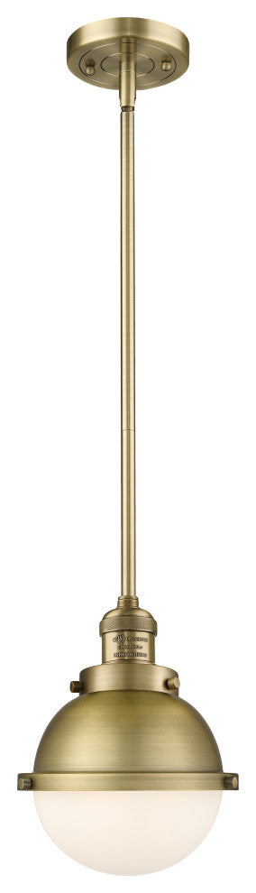 Innovations 201S-BB-HFS-61-BB 1 Light 7.25" Mini Pendant, Brushed Brass
