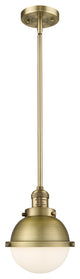 Innovations 201S-BB-HFS-61-BB 1 Light 7.25" Mini Pendant, Brushed Brass