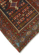 Fine Vintage Distressed Saeger Navy/Red Runner, 3'5x14'6