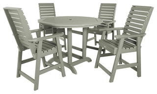 Weatherly 5-Piece Round Dining Set, Eucalyptus