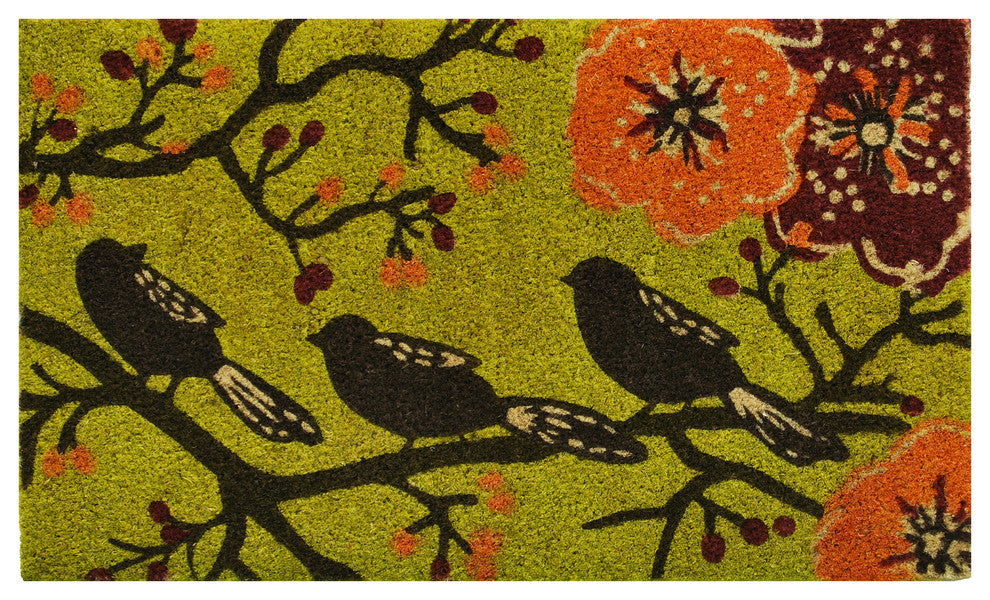 Birds in a Tree Doormat, 17"x29"