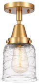 Innovations 447-1C-SG-G513 1-Light Flush Mount, Satin Gold