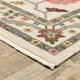 Leoness Persian Floral Indoor Area Rug, Ivory, 2'6" x 12'