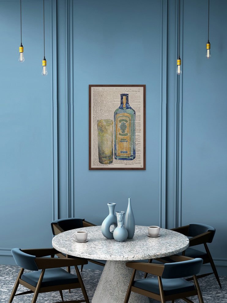 "Bombay Sapphire Time" Framed Painting Print, 20"x30"