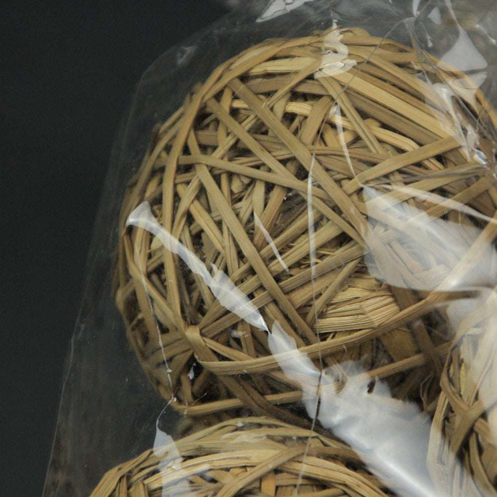 12 Pc Natural Brown Dried Reed Decorative Balls Accent Vase Bowl Filler Spheres