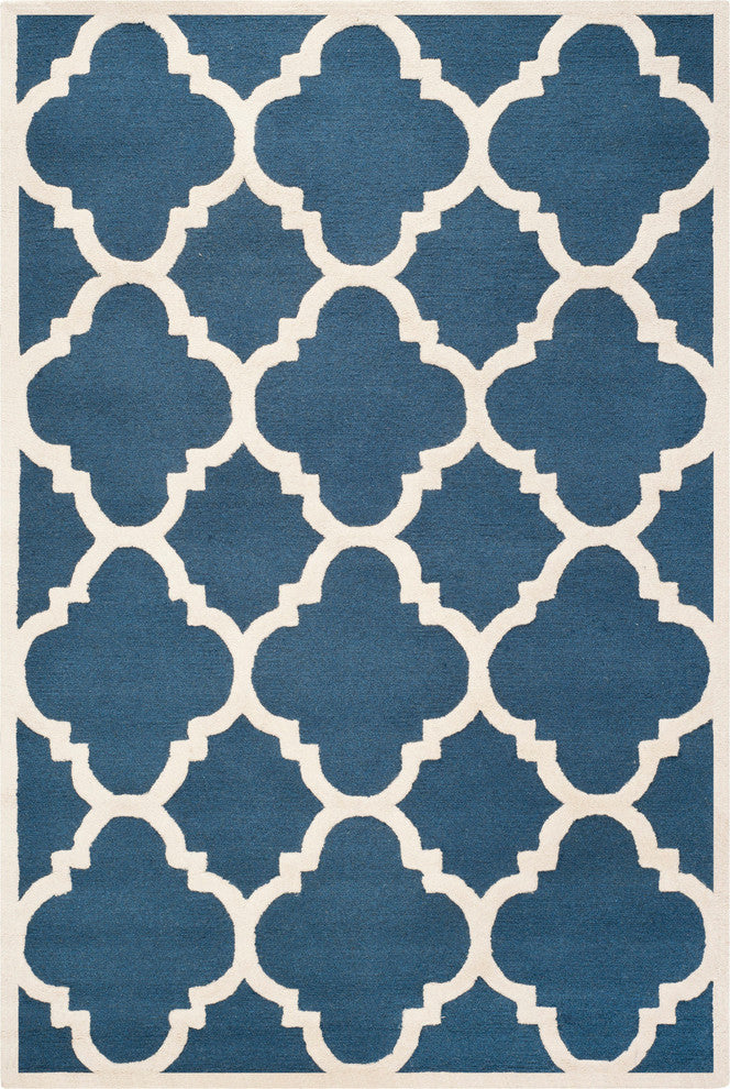 Safavieh Cambridge CAM140G 6' Square Navy Rug