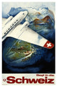 "Fliegt in die Schweiz" Digital Paper Print by Eugen HÃŒ_felfinger, 25"x38"
