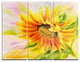 "Sunflower Oil Painting" Glossy Metal Wall Art, 3 Panels, 36"x28"