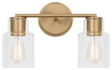 Sayward 2-Light Bath, Satin Brass