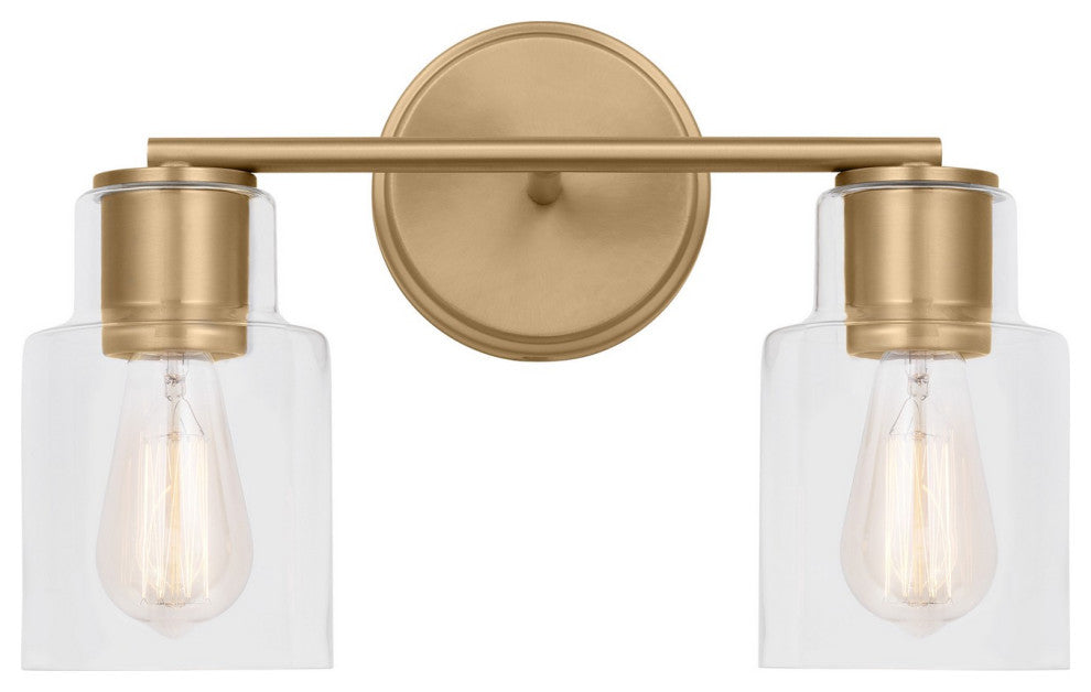 Sayward 2-Light Bath, Satin Brass