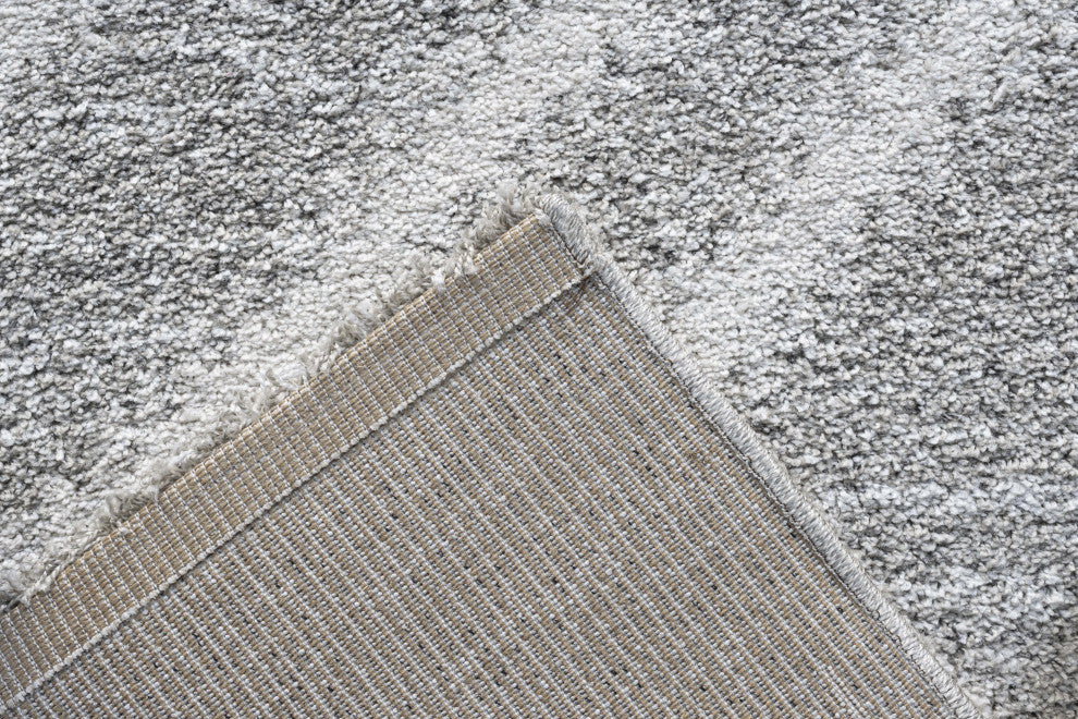 Granada Galen Gray and Ivory Olefin Shag Area Rug