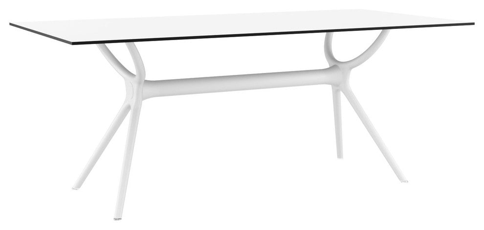 Compamia Air Rectangle Dining Table, 71", White