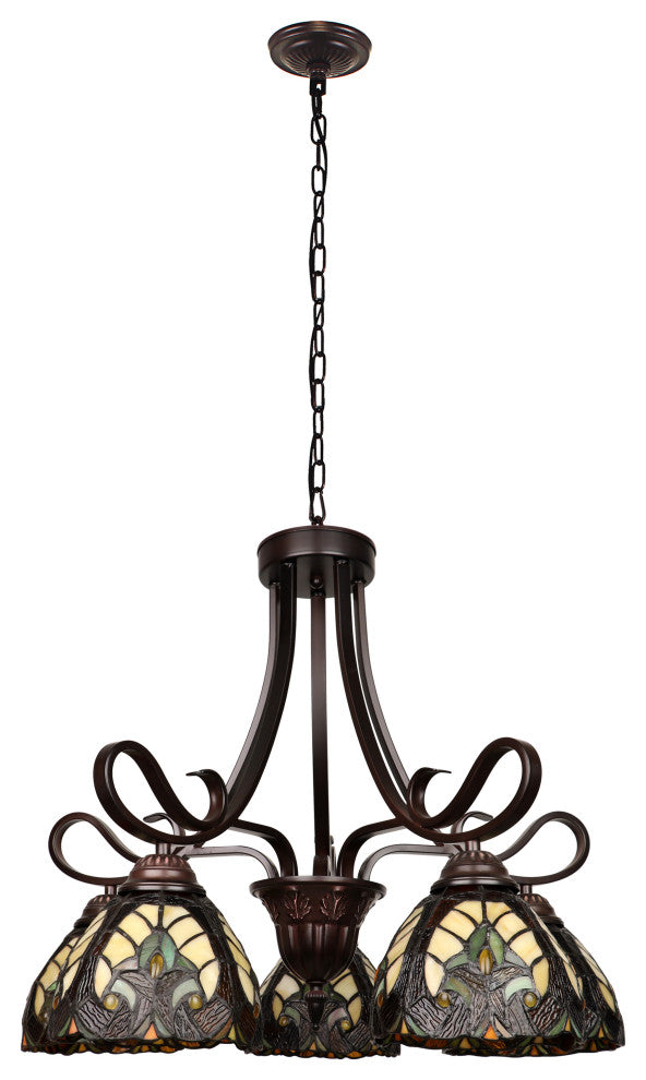 Liaison Victorian-Style 5-Light Large Chandelier 25" Wide