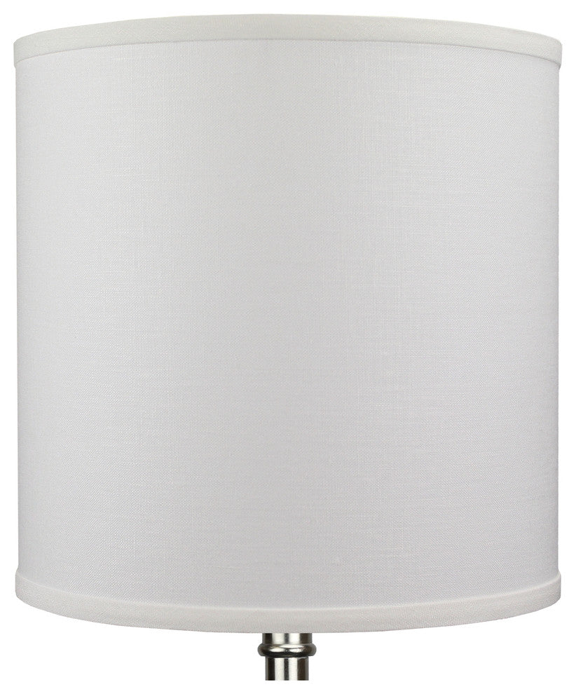 FenchelShades Drum Lampshade 12"x12"x12", Designer Linen Off White