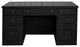 Rustic Executive Home Office Desk, Antique Black