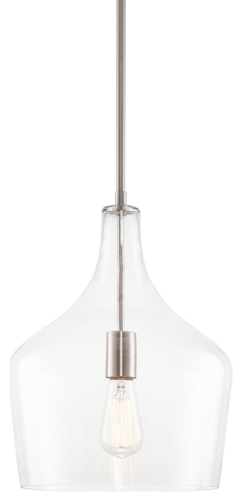 Kira Home Lucy 16" Pendant Light, Glass Vase Shade, Adjustable Hanging Height