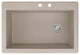 Radius 33" silQ Granite Single Bowl Kitchen Sink with 2 Holes in Cafe Latte