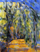 Paul Cezanne Bend in the Forest Road, 21"x28" Wall Decal