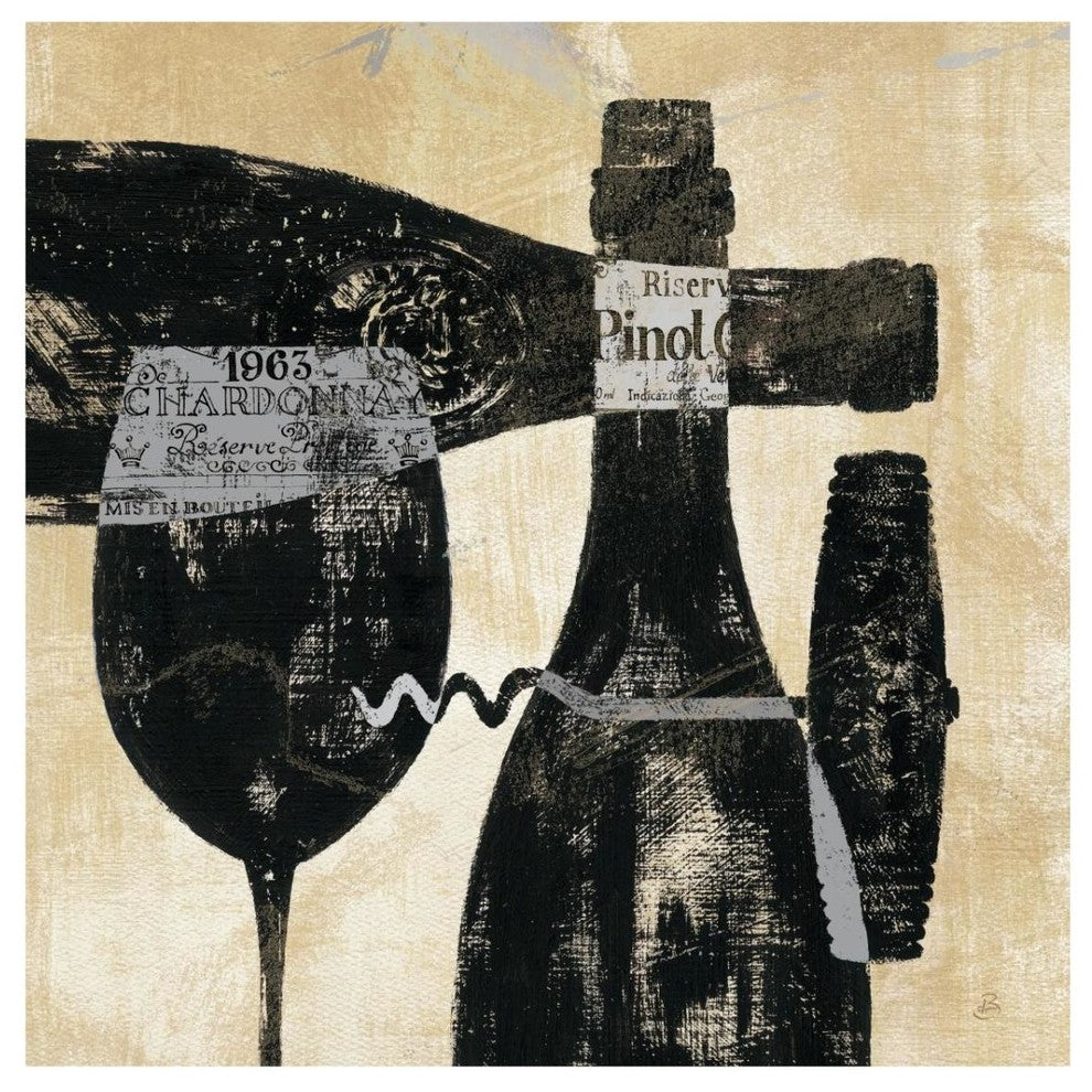 "Wine Selection I" Digital Paper Print by Daphne Brissonnet, 32"x32"