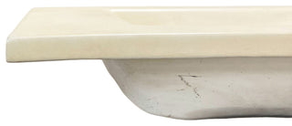 31" Single Concrete Rectangular Sink Top with Rectangle Sink, Cream