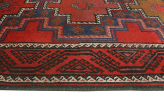 Fine Vintage Distressed Helmand Red/Blue Runner, 3'1x9'3