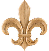 Hardware Resources PAPL-14 Paint Grade Pressed Wood Carved Fleur - Natural
