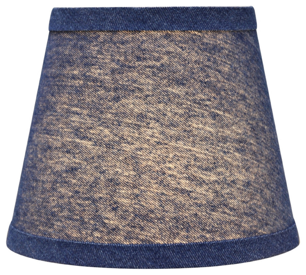 32863-2  Hardback Empire Chandelier Clip On Lamp Shade Washing Blue 4"x6"x5"