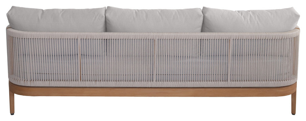 Maui Resilient Fabric Upholstered Outdoor Patio Set, Gray, Patio Sofa