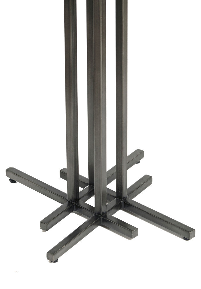 Glass Top Spot Table with Metal Base Pedestal