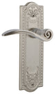 Meadows Plate With Swan Lever, Satin Nickel, Passage, Non-Handed