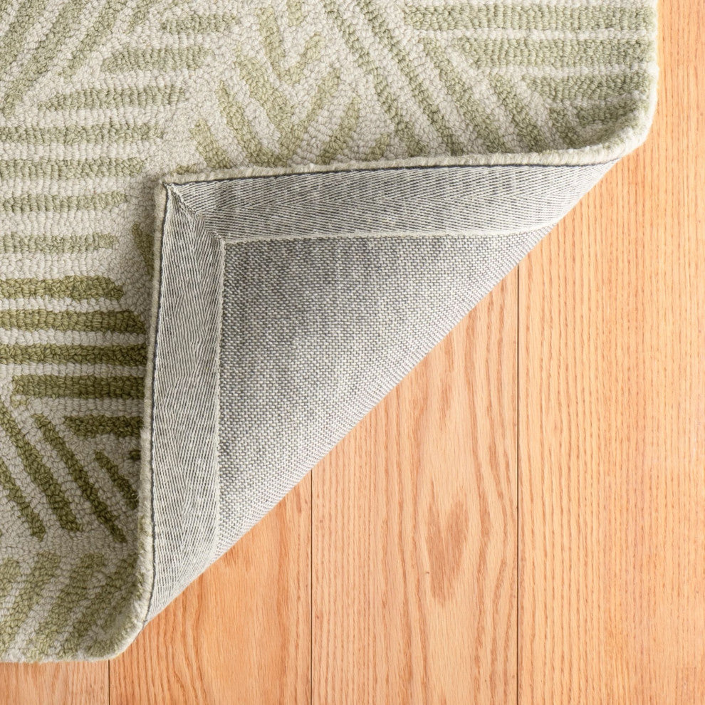 Dash & Albert Karari Moss Hand Hooked Wool Rug, Green, 8' x 10'