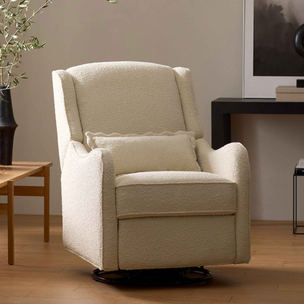 Devon Recliner and Swivel Glider, Ivory Boucle