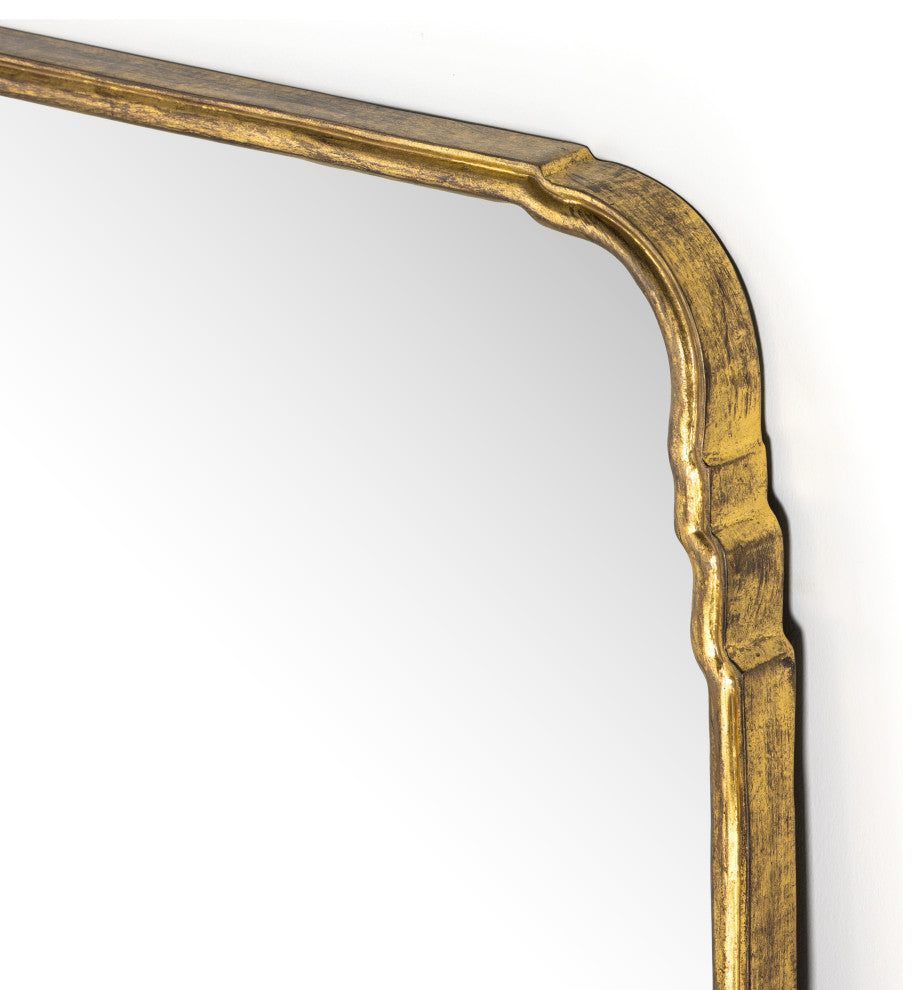 Loire Floor Mirror-Antiqued Gold Leaf
