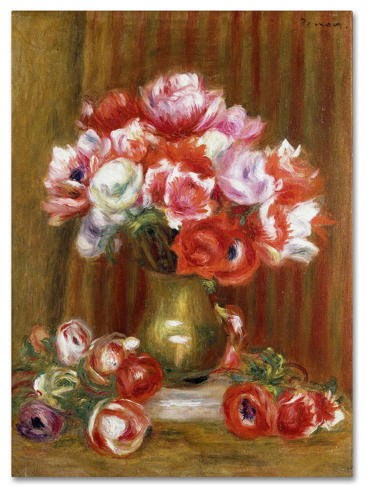 'Anemones, 1909' Canvas Art by Pierre Renoir