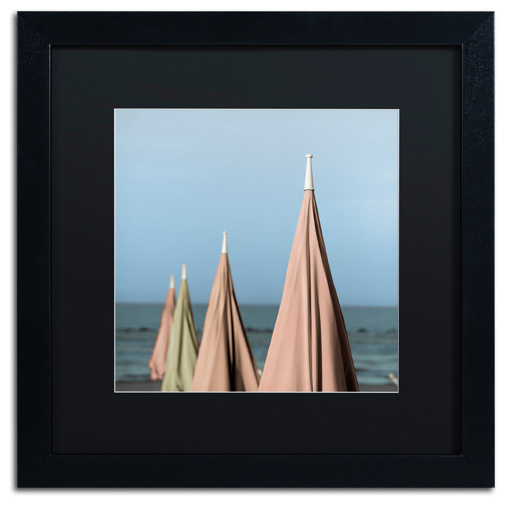 Alan Blaustein 'Grossetto Parasol I' Art, Black Frame, Black Mat, 16x16
