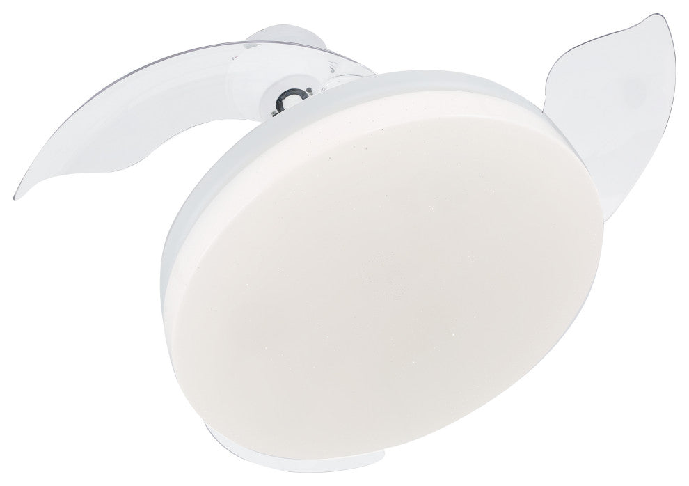 42" Reversible Ceiling Fan with Retractable Blade and Led Light 36W, White, 42"