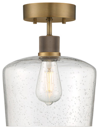 Access Lighting 63147LEDDLP/SDG Port Nine 9"W LED Semi-Flush - Antique Brushed