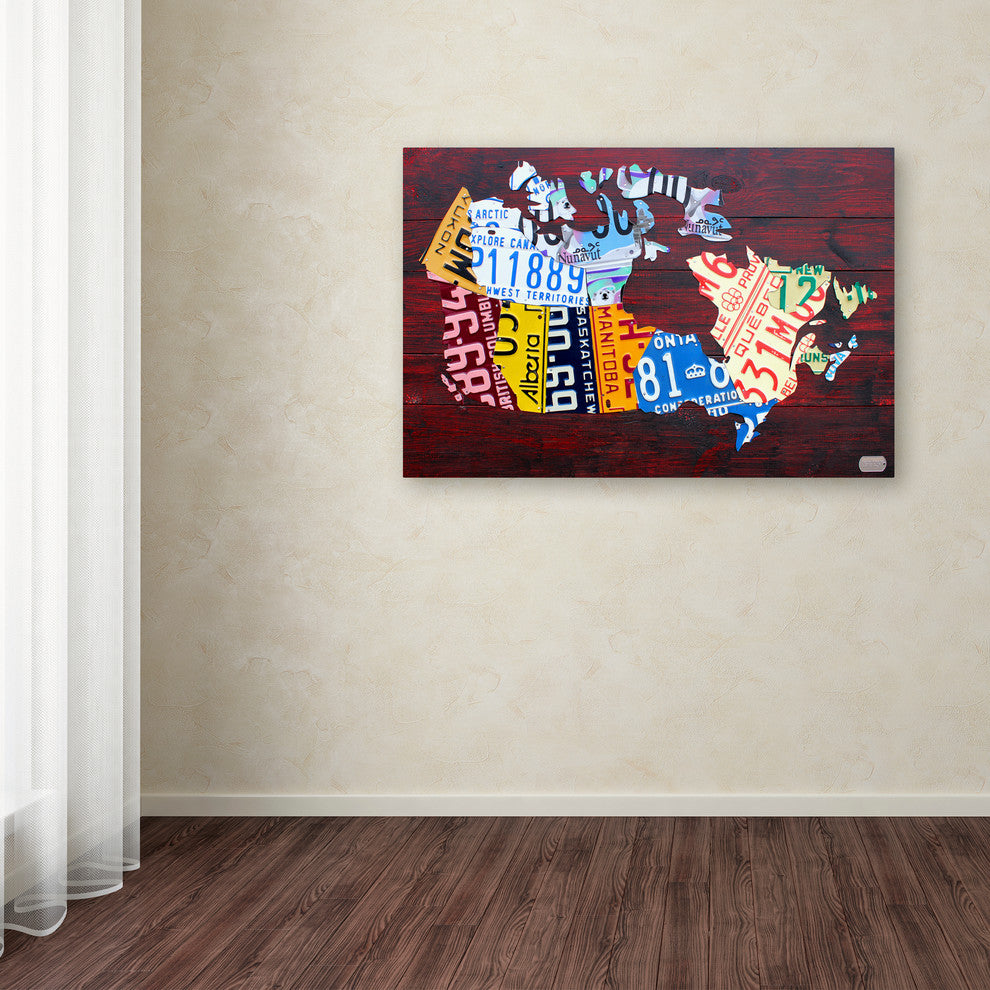 "Canada License Plate Map" Canvas Art by Design Turnpike